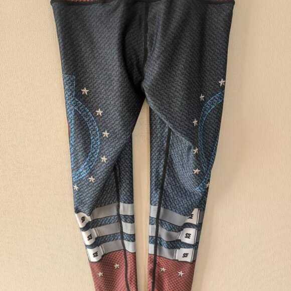 Drakon Leggings Captain America Spandex Yoga & Pilates OS Colombian Athleisure - Picture 3 of 16